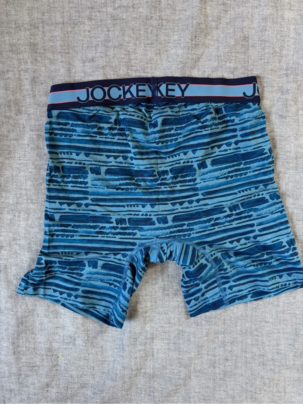 NWOT Jockey Teal & Navy Striped Boxer Briefs